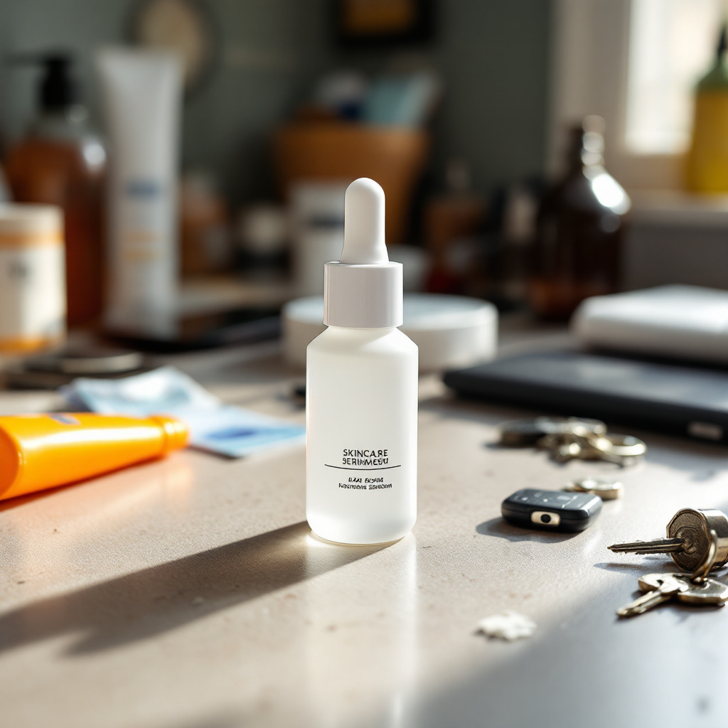 Product on cluttered surface before background removal