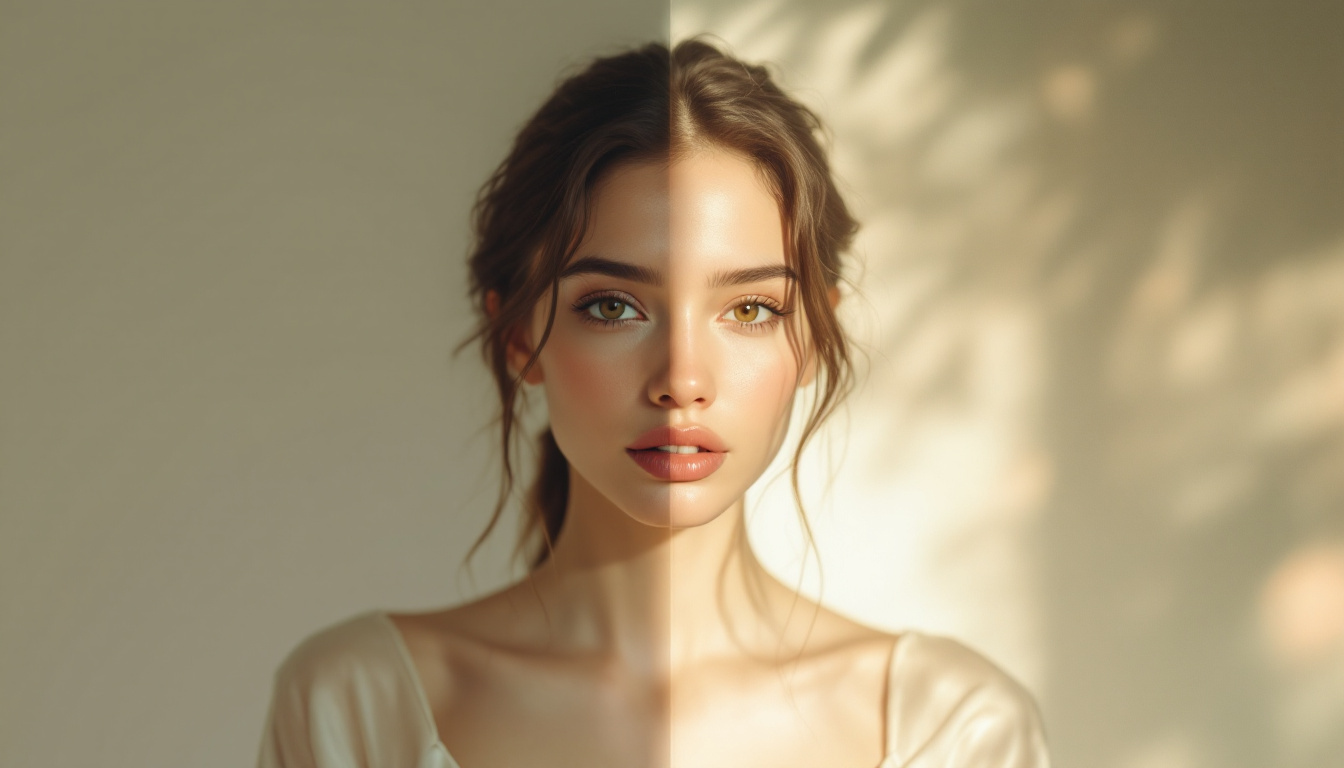 A photo edited with the AI film grain trend, showing visible texture, faded colors, and a soft light leak over an otherwise clean portrait