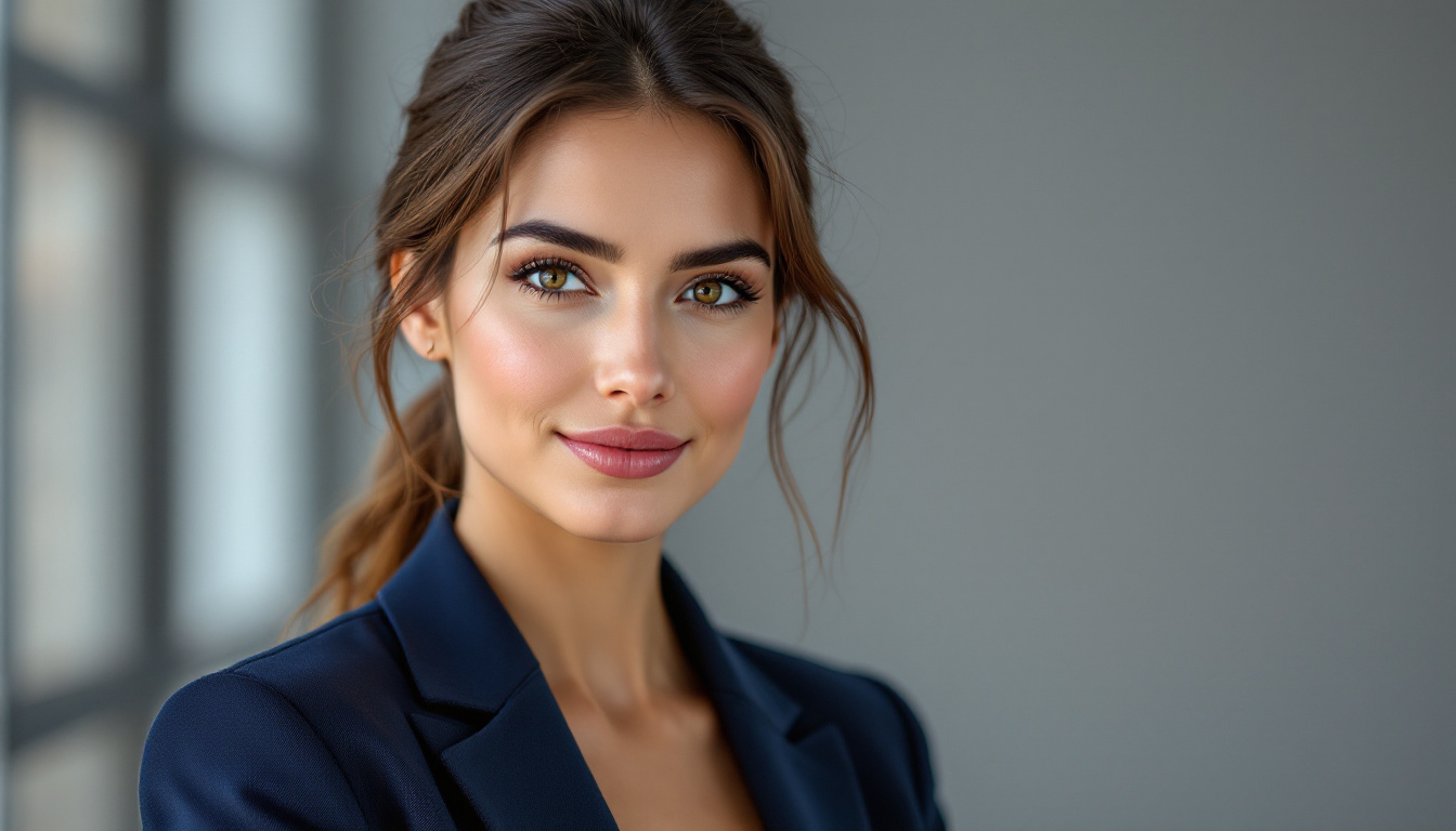 Comparação entre um headshot com IA de aparência falsa e plástica e um headshot com IA realista com textura de pele natural