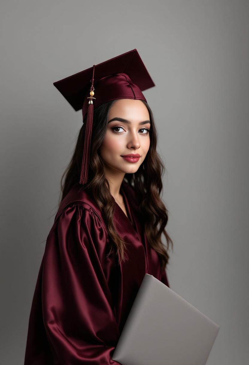 Classic studio graduation portrait
