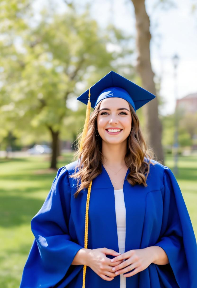 Outdoor celebration graduation photo