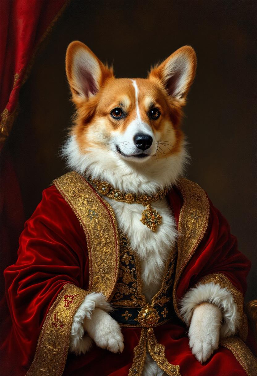 Royal Renaissance pet portrait