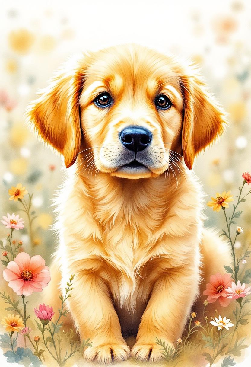 Watercolor pet portrait